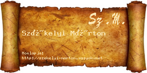 Székelyi Márton névjegykártya