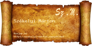 Székelyi Márton névjegykártya
