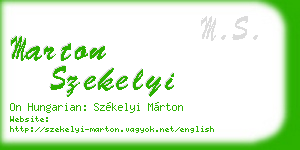 marton szekelyi business card